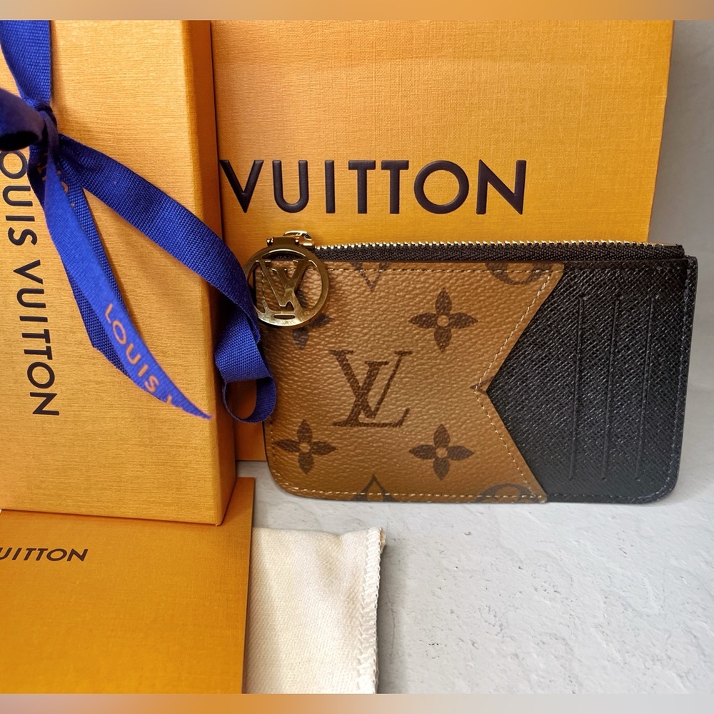 NWT Louis Vuitton Romy Reverse Monogram Wallet Card Holder/ Pouch FULL SET